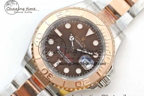 EWF SS Dial RG Yacht-Master Brown RG Bracelet 1:1 Edition Best on 126621 SS A3235 0409
